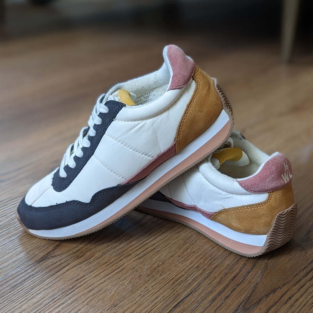 Madewell League Sneakers in Washed Nubuck and Suede - Size 5
